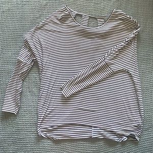 Black and White Striped Top